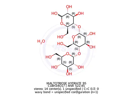 Chemical structure of MALTOTRIOSE HYDRATE 95