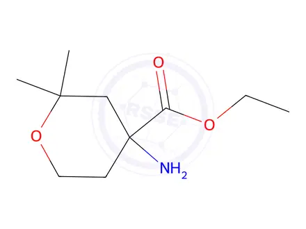Chemical structure of Ethyl 4-amino-2,2-dimethyltetrahydro-2h-pyran-4-carboxylate