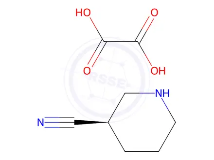 Chemical structure of Oxalic acid (3R)-piperidine-3-carbonitrile