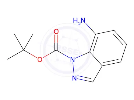 Chemical structure of 1H-Indazole-1-carboxylic acid, 7-aMino-, 1,1-diMethylethyl ester