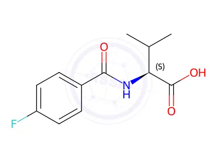 Chemical structure of (4-Fluorobenzoyl)-l-valine