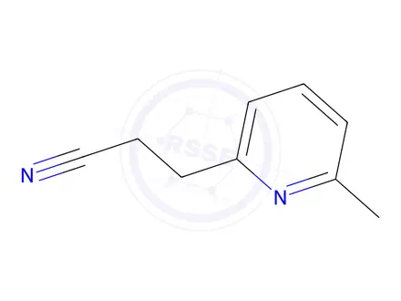 Chemical structure of 2-Pyridinepropanenitrile,6-methyl-(9CI)