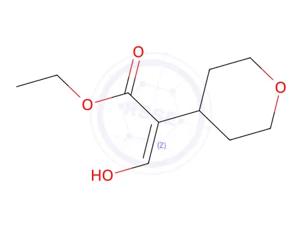 Chemical structure of ethyl (E)-3-hydroxy-2-tetrahydropyran-4-yl-prop-2-enoate