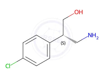 Chemical structure of (S)-3-amino-2-(4-chlorophenyl)propan-1-ol