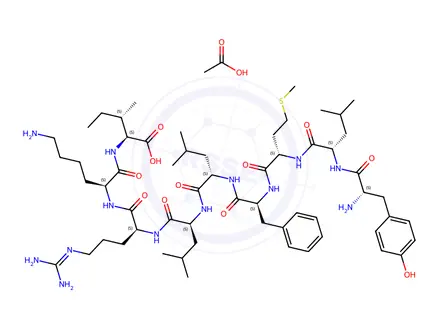 Chemical structure of L-Tyrosyl-L-leucyl-L-methionyl-L-phenylalanyl-L-leucyl-L-leucyl-L-arginyl-L-lysyl-L-isoleucine