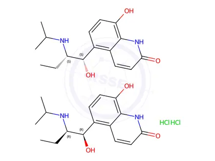 Chemical structure of Indacaterol Impurity 23(and enantiomer) HCl
