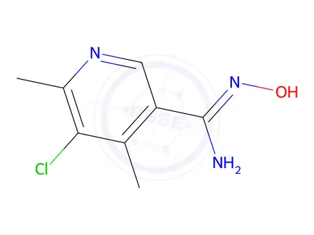 Chemical structure of 5-chloro-N'-hydroxy-4,6-dimethylnicotinimidamide