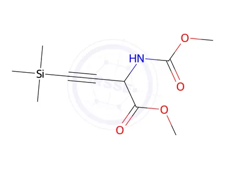 Chemical structure of Methyl 2-((methoxycarbonyl)amino)-4-(trimethylsilyl)but-3-ynoate