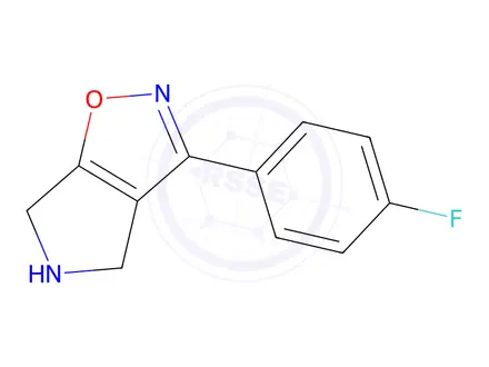 Chemical structure of 3-(4-Fluoro-phenyl)-5,6-dihydro-4H-pyrrolo[3,4-d]isoxazole