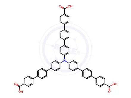 Chemical structure of 4'',4''''',4''''''''-Nitrilotris(([1,1':4',1''-terphenyl]-4-carboxylic acid))