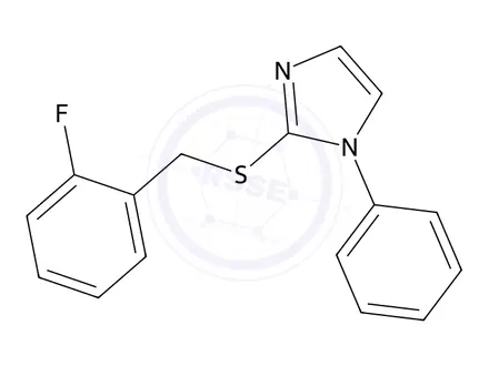 Chemical structure of 2-((2-Fluorobenzyl)thio)-1-phenyl-1H-imidazole