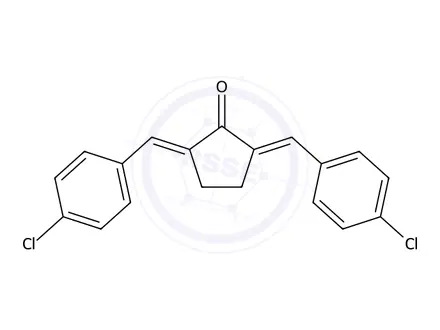 Chemical structure of 2,5-Bis(4-chlorobenzylidene)cyclopentanone
