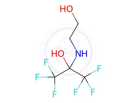 Chemical structure of 1,1,1,3,3,3-Hexafluoro-2-[(2-hydroxyethyl)amino]-2-propanol