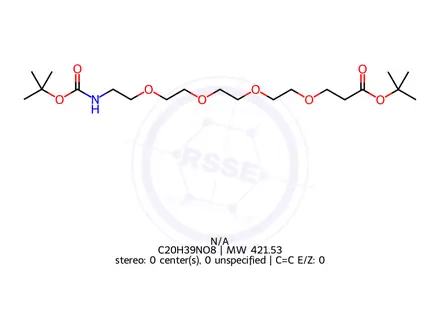Chemical structure of Boc-NH-PEG4-C2-Boc