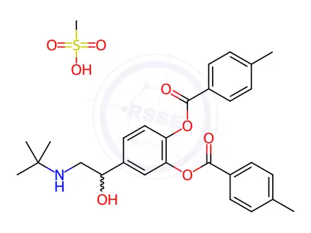 Chemical structure of Bitolterol mesylate Solution in Methanol