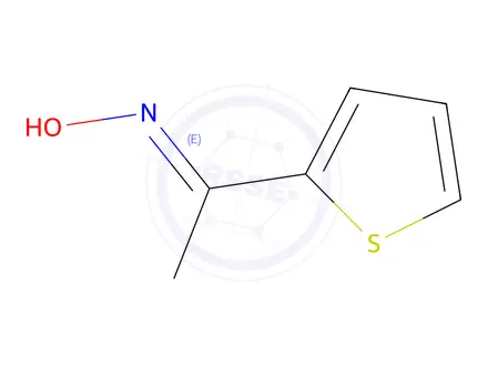 Chemical structure of (E)-1-(thiophen-2-yl)ethan-1-one oxime