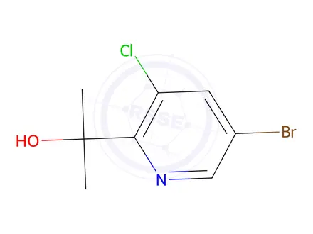 Chemical structure of 2-(5-Bromo-3-chloropyridin-2-yl)propan-2-ol