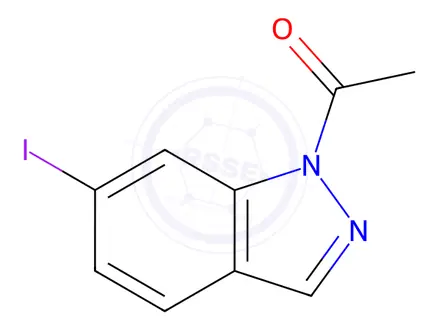 Chemical structure of 1-Acetyl-6-iodo-1H-indazole