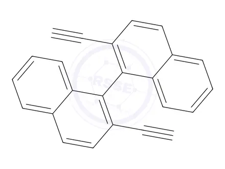 Chemical structure of (R)-2,2'-Diethynyl-1,1'-binaphthalene