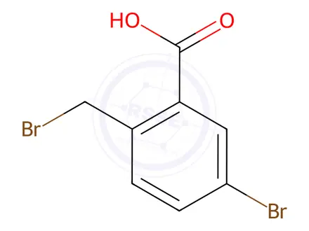 Chemical structure of Benzoic acid, 5-bromo-2-(bromomethyl)-