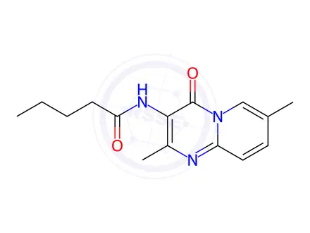 Chemical structure of N-(2,7-Dimethyl-4-oxo-4H-pyrido[1,2-a]pyrimidin-3-yl)pentanamide