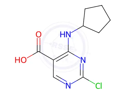 Chemical structure of 2-Chloro-4-(cyclopentylamino)pyrimidine-5-carboxylic acid