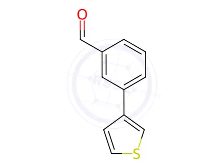 Chemical structure of 3-(3-Thienyl)benzaldehyde