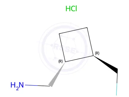 Chemical structure of ((1R,2R)-2-(fluoromethyl)cyclobutyl)methanamine hydrochloride
