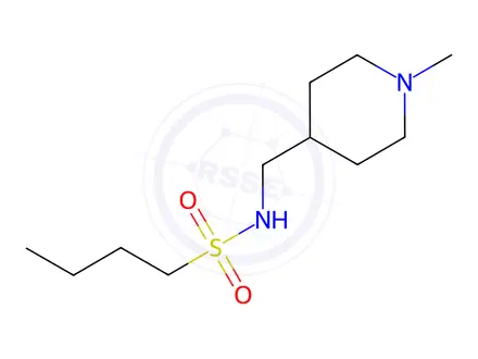 Chemical structure of N-((1-Methylpiperidin-4-yl)methyl)butane-1-sulfonamide
