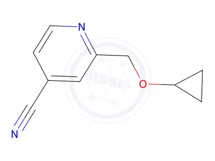 Chemical structure of 2-(Cyclopropoxymethyl)isonicotinonitrile