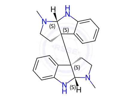 Chemical structure of chimonanthine