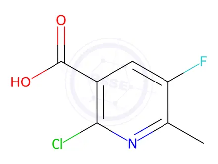 Chemical structure of 2-Chloro-5-fluoro-6-methylnicotinic acid