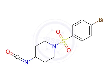 Chemical structure of 1-(4-Bromobenzenesulfonyl)-4-isocyanatopiperidine