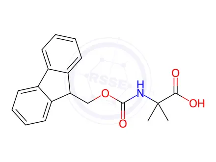 Chemical structure of Fmoc-Aib-OH