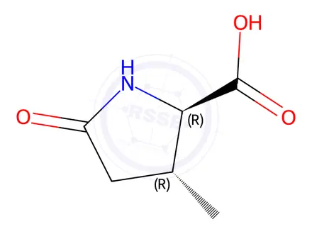 Chemical structure of (3R)-rel-3-Methyl-5-oxopyrrolidine-2-carboxylic acid