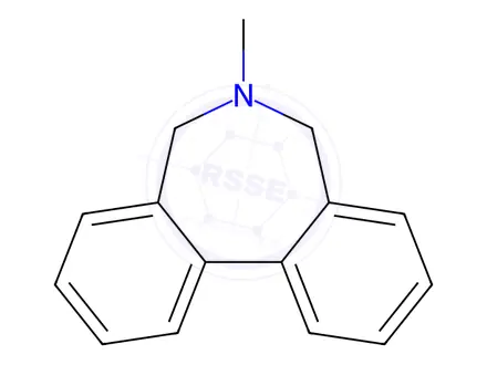 Chemical structure of 6-Methyl-5,7-dihydro-6H-dibenzo[c,e]azepine