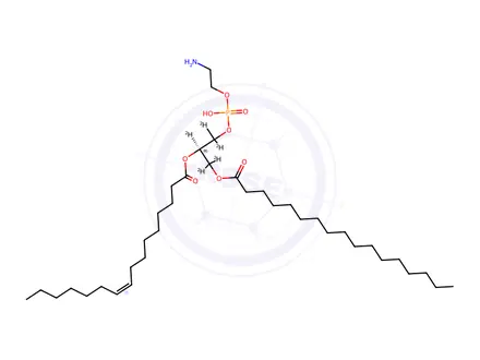 Chemical structure of 17:0-16:1 PE-d5