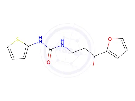 Chemical structure of 1-(3-(Furan-2-yl)-3-hydroxypropyl)-3-(thiophen-2-yl)urea