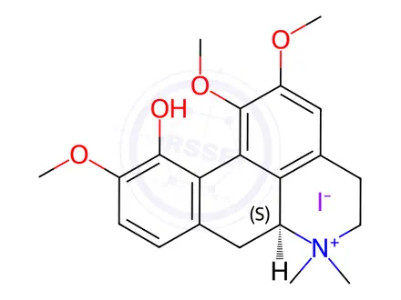 Chemical structure of Magnoflorine Impurity 4 ((+)-Menisperine)