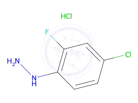 Chemical structure of 4-Chloro-2-fluorophenylhydrazine hydrochloride