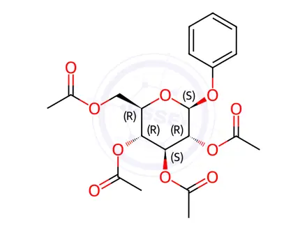 Chemical structure of PHENYL-2,3,4,6-TETRA-O-ACETYL-BETA-D-GLUCOPYRANOSIDE