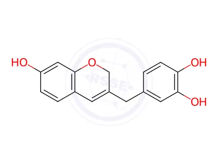 Chemical structure of 7,3',4'-Trihydroxy-3-benzyl-2H-chromene