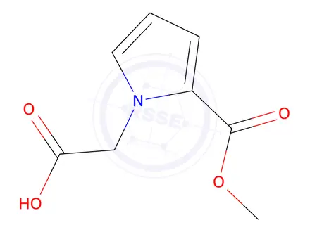 Chemical structure of 2-(2-(Methoxycarbonyl)-1H-pyrrol-1-yl)acetic acid