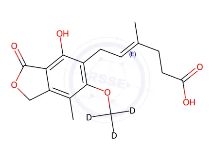 Chemical structure of Mycophenolic Acid-d3