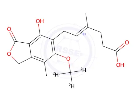 Chemical structure of Mycophenolic Acid-d3