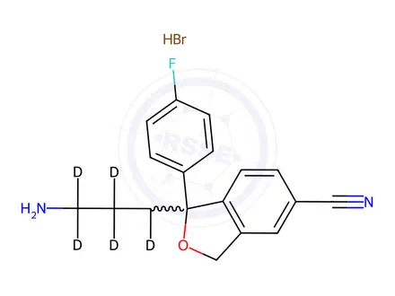 Chemical structure of Didemethyl Citalopram-d6 Hydrobromide