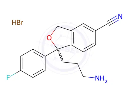 Chemical structure of Didemethyl Citalopram HBr