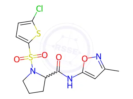Chemical structure of 1-((5-Chlorothiophen-2-yl)sulfonyl)-N-(3-methylisoxazol-5-yl)pyrrolidine-2-carboxamide