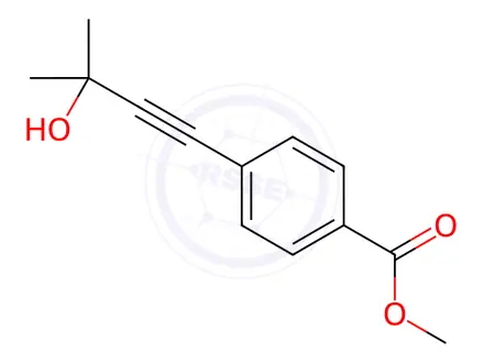 Chemical structure of 4-(3-HYDROXY-3-METHYLBUT-1-YNYL)BENZOIC ACID METHYL ESTER