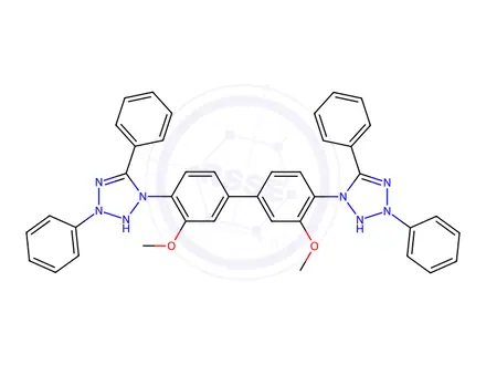Chemical structure of Tetrazole Blue Diformazan